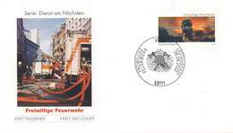 113  Sapeurs-pompiers: Env. Premier Jour D'Allemagne, 2002 - Firebrigade FDC From Germany. Firemen - Sapeurs-Pompiers