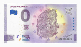 2021-6 BILLET TOURISTIQUE FRANCE 0 EURO SOUVENIR N°UEUM001029 LOUIS PHILIPPE 1er - Privéproeven