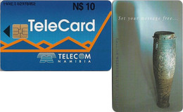 Namibia - Telecom Namibia - Set Your Message Free - Drum (Blue Front), Solaic, 10$, 100.000ex, Used - Namibia