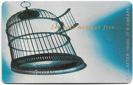 Namibia - Telecom Namibia - Set Your Message Free - Bird Cage (Blue Front), Solaic, 10$, 100.000ex, Used - Namibie