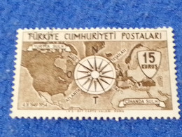 TÜRKEY--1950-60 -     15K NATO DAMGALI - Used Stamps