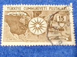 TÜRKEY--1950-60 -     15K NATO DAMGALI - Oblitérés