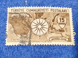 TÜRKEY--1950-60 -     15K NATO DAMGALI - Oblitérés