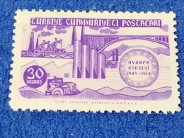 TÜRKEY--1950-60 -     30K  AVRUPA  KONSEYİ   DAMGALI - Used Stamps