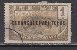 Timbre Oblitéré D'Oubangui Chari Tchad De 1915 N°1 - Usados