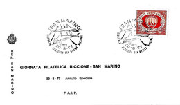 SAN MARINO - 1977 Giornata Filatelica San Marino-Riccione (delfini) Su Busta Faip -10097 - Dauphins