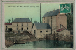 CPA -(79) ARGENTON-l'EGLISE- Minoterie Godefroy Frères Sur Les Bords De L'Argenton - Carte Colorisée D'aspect Toilé 1910 - Argenton Chateau