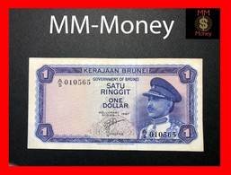 BRUNEI  1 Ringgit 1967  P. 1   *scarce*    VF - Brunei