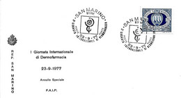 SAN MARINO -1977 1^ Giornata Internazionale Di DERMOFARMACIA Su Busta Faip -10106 - Pharmacy
