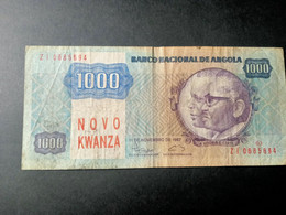 ANGOLA 1000 NOVO KWANZA P 124 USED USADO - Angola