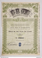 PORTUGAL-LISBOA- C.R.G.E.  -Titulo De Uma Acção 175$00 - Nº 2046051 -  22 De Fevereiro De 1952 - Elettricità & Gas