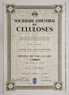 PORTUGAL-LISBOA- Sociedade Industrial De Celuloses -Titulo De Uma Acção 1000$00- Nº 133784 - 22 De  Setembro De 1964 - Industrie