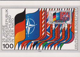 1980 BRD MC, Mi:DE 1034, Yt:DE 882, 25 Jahre Zugehörigkeit Zur NATO, Flaggen - Sonstige & Ohne Zuordnung