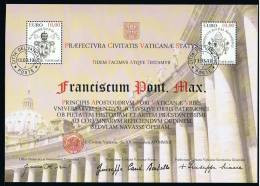 2012 - VATICAN - VATICANO - VATIKAN - D21D. - OBLITERATED PHILATELIC CERTIFICATE - Usados