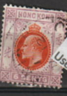 Hong Kong  1907  SG  94   6c  Fine Used - Usados