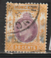 Hong Kong  1907  SG  97   30c  Fine Used - Usati