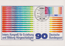 1980 BRD MC, Mi:DE 1053, Yt:DE 899, Internationaler Kongress Für Erziehung Und Bildung Für Hörgeschädigte, Hamburg - Altri & Non Classificati