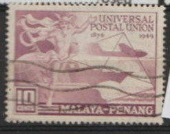 Malaysia Penang    1949  SG 23  10c  U  P U  Fine Used - Penang