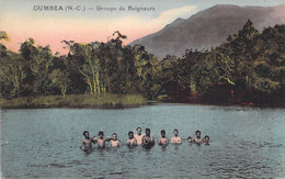 Nouvelle Calédonie - Dumbea - Groupe De Baigneurs - Montagne - Mer - Colorisé  - Carte Postale Ancienne - Nieuw-Caledonië