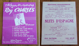 RARE 15 Pages Livret / Booklet De Partitions RAY CHARLES «1er Album Des Chansons» (1960) - Scores & Partitions