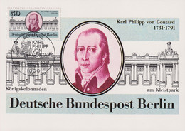 1981 Berlin  MC, Mi:DE-BE 639, Yt:DE-BE 600,  Karl Philipp Von Gontar, Königskolonaden - Cartas Máxima