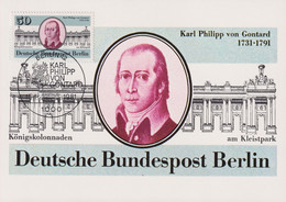 1981 Berlin  MC, Mi:DE-BE 639, Yt:DE-BE 600,  Karl Philipp Von Gontar, Königskolonaden - Maximum Kaarten