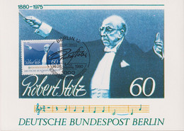 1980 Berlin  MC, Mi:DE-BE 627, Yt:DE-BE 588,  Robert Stolz Als Dirigent - Cartes-Maximum (CM)