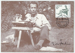 SES33501 Sweden Sverige 1983 Maximum Card FDI - Nils Ferlin ( Poet And Lyricist ) - Maximum Cards & Covers