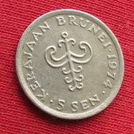 Brunei 5 Sen 1974 KM# 10 Lt 836 *VT - Brunei