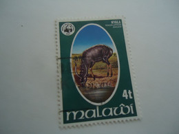 MALAWI  USED STAMPS ANIMALS WWF - Usados