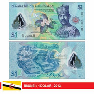 C2272# Brunei 2013. 1 Dólar (UNC) P#35b - Brunei