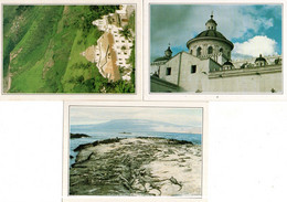 3 CPM Ecuador Iguanes De Mer Galapagos Et  Eglise De Quito Cartes Edito Service S.A 1979 - Equateur