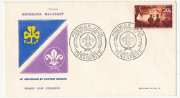 MADAGASCAR - Enveloppe FDC - 40eme Anniversaire Du Scoutisme Malgache - 6 Juin 1964 - TANANARIVE - Madagascar (1960-...)
