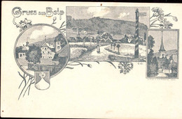 600648 | Lithographie, Ansichtskarten Vorläufer Entwurf E. Lauterburg, Bern, (Erh 3)  | Belp (CH - 3123 Schweiz), -, - - Belp
