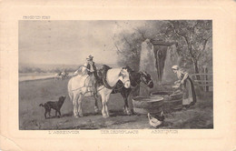 VIEUX METIERS - L'Abreuvoir - Agriculture - Illustration Non Signée  - Carte Postale Ancienne - Andere & Zonder Classificatie