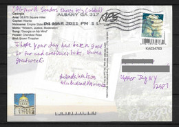 US Georgia Postcard With Bear Stamp , Circulated - Lettres & Documents