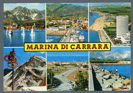 °°° Cartolina - Marina Di Carrara Vedute Viaggiata °°° - Carrara