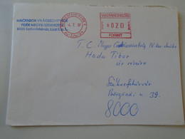 D193959 Hungary   Cover - EMA Red Meter Freistempel - 1997  Székesfehérvár  Magyarok Világszövetsége - Viñetas De Franqueo [ATM]