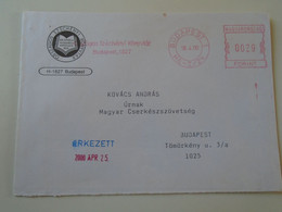 D193961 Hungary   Cover - EMA Red Meter Freistempel  2000 Budapest - Széchenyi Könyvtár - Library Bibliothek Scouts Pfad - Machine Labels [ATM]