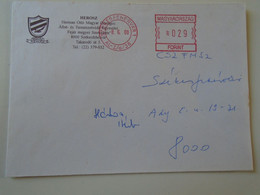 D193962 Hungary   Cover - EMA Red Meter Freistempel - 2000 Székesfehérvár   HEROSZ  Herman Ottó Természetvédő Egyesület - Timbres De Distributeurs [ATM]