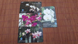 Flowers 4 Phonecards Indonesia  Rare ! - Indonesien