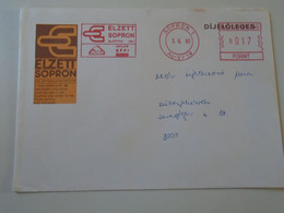 D193974 Hungary Cover - EMA Red Meter Freistempel 1993 ELZETT SOPRON - Viñetas De Franqueo [ATM]