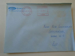 D193976 Hungary   Cover - EMA Red Meter Freistempel - 2001 Székesfehérvár   SIMÖ  FORD  Fordranger - Timbres De Distributeurs [ATM]