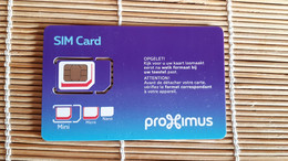 Proximus GSMCard Belgium Mint 2 Scans  Rare ! - Cartes GSM, Recharges & Prépayées