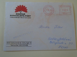 D193978 Hungary   Cover - EMA Red Meter Freistempel - 1999  MSZP - Machine Labels [ATM]