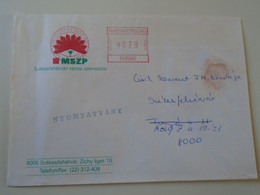 D193979 Hungary   Cover - EMA Red Meter Freistempel - Ca2000 MSZP - Viñetas De Franqueo [ATM]