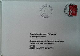 O 12   Lettre Ou Carte ORLEANS ARMEES - Poste Aérienne Militaire