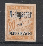 MADAGASCAR - 1896 - Taxe TT N°Yv. 3 - Type Duval 20c Jaune - Neuf Luxe ** / MNH / Postfrisch - Impuestos