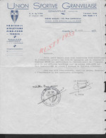 FOOTBALL FOOT LETTRE COMMERCIALE DE  L UNION SPORTIVE GRANVILLAISE GRANVILLE 1964 : - Sports & Tourism