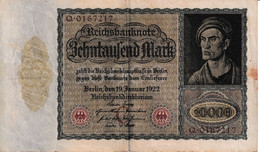 BILLETE DE ALEMANIA DE 10000 MARK DEL AÑO 1922 CON LETRA C (BANKNOTE) - 10000 Mark